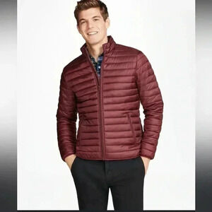 [S] Brooks Brothers Men  Red Fleece Light Puffer Jacket
